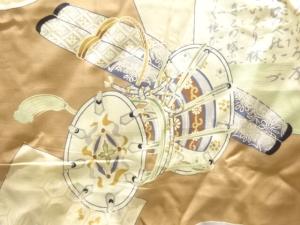 アンティーク　鼓に扇模様男児着物